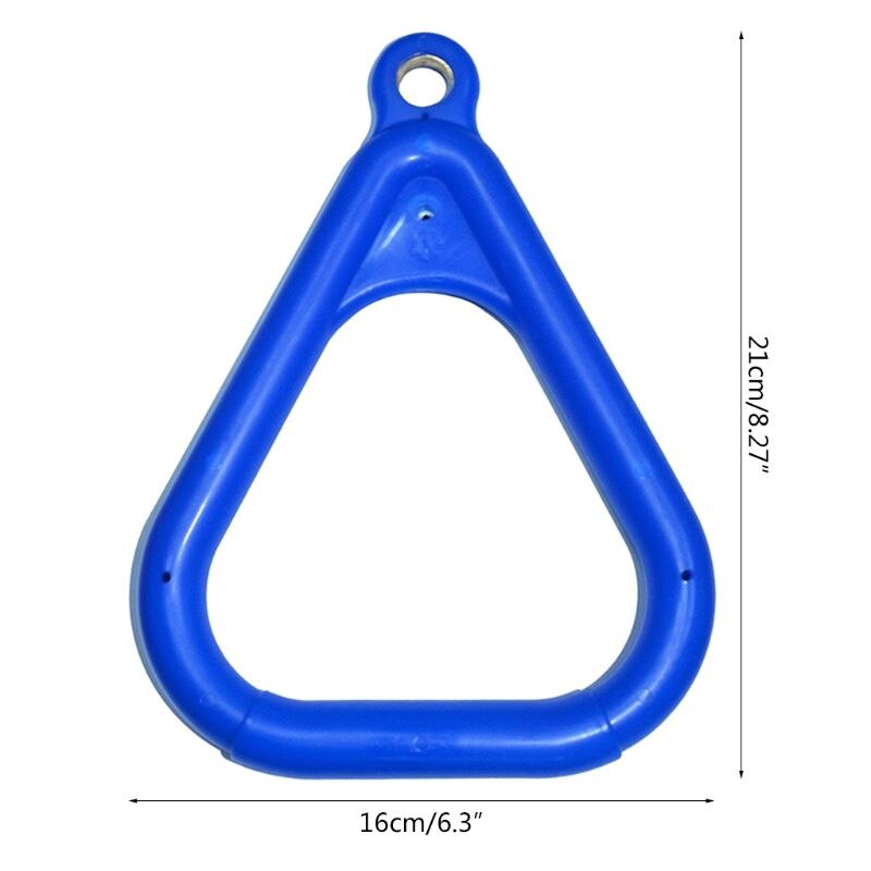 Kids Adult Indoor Outdoor Wooden Trapeze Swing Bar with Plastic Rings for Sport X7YD