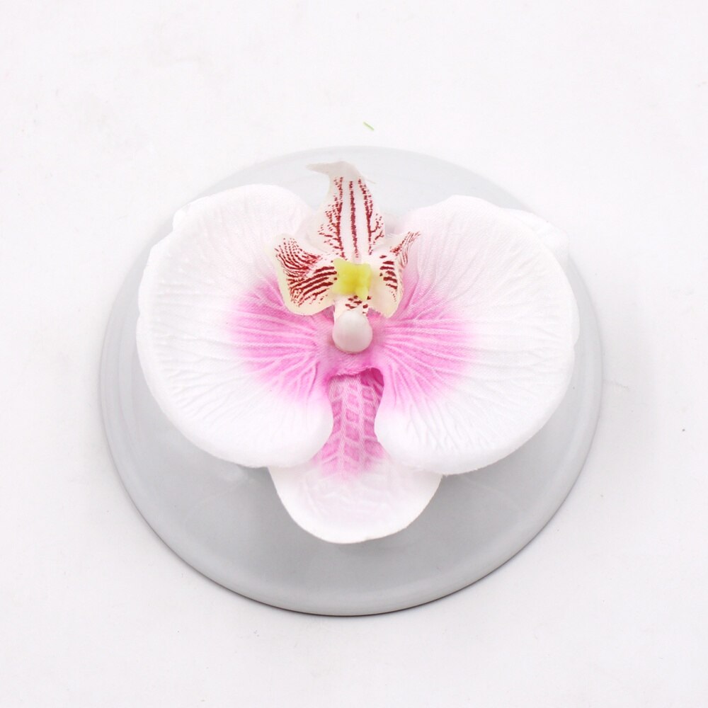 10 stk kunstig blomst silke sommerfugl orkidé hoved til bryllup bil boligdekoration diy flores cymbidium håndlavet