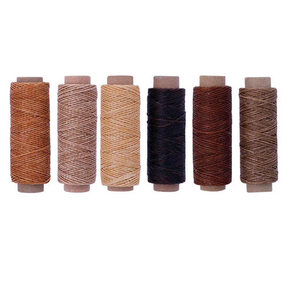 6 teile/satz 50m NäHenne Linie Heimat Stickerei Maschine Gewinde Kasten dauerhaft robust Handarbeit NäHenne Leder Gewachste Gewinde: G
