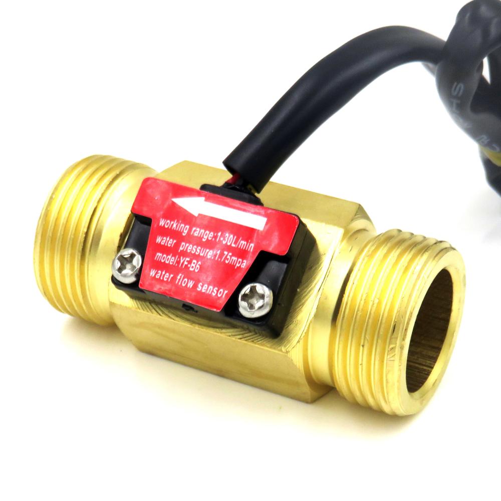 YF-B6 iSentrol capteur de débit à effet Hall eau 2-45L/min BSP G3/4 "extrémité filetée connexion rapide 3% erreur Turbine débitmètre