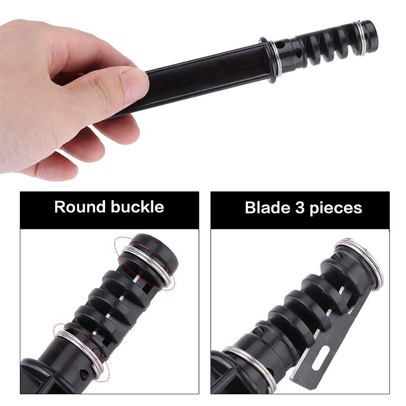 Cortador de tiras de cuero hecho a mano, herramienta para cortar correas de cuero, con 3 cuchillas, 1 unidad