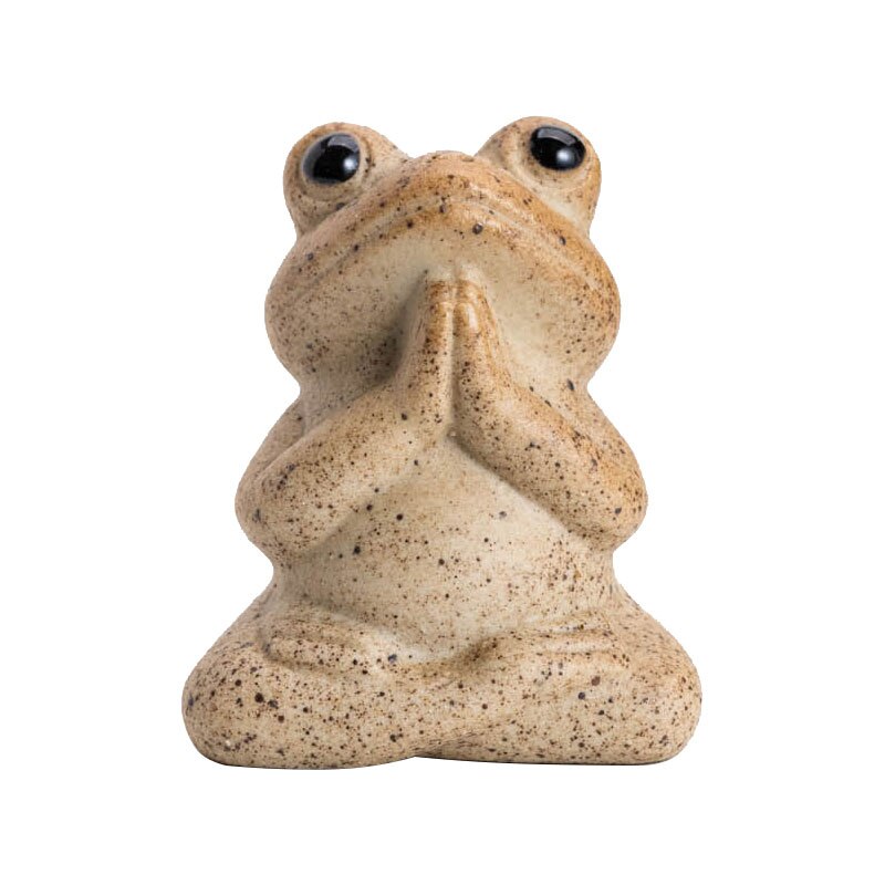 Porcelaine 3CM/5CM grenouille thé Animal de compagnie Zen service à thé poterie grossière à la main Animal chinois mignon Style moderne décor à la maison