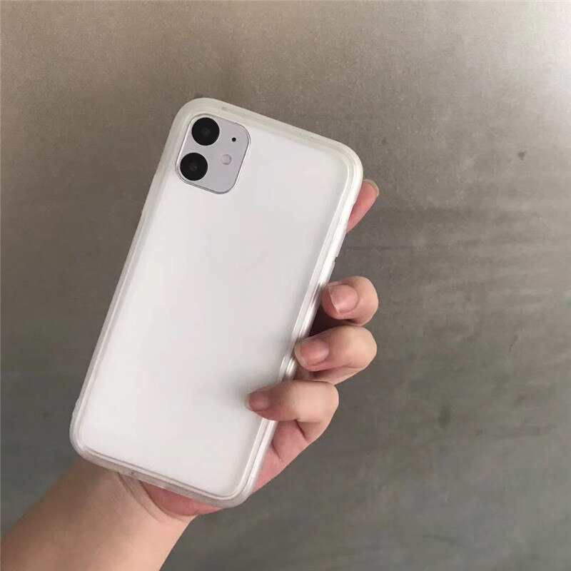 Pare-chocs antichoc en silicone souple Silm pour iPhone 11 protecteur complet étui pour téléphone cadre pour iPhone 11 Pro Max étui housse pare-chocs: ForiPhone 11 Pro Max / Clair