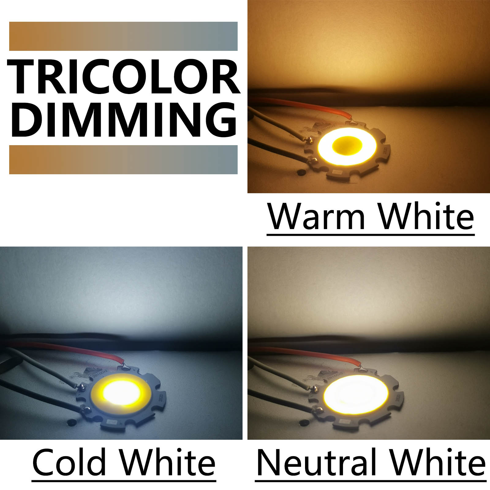Tweekleurige Lamp Ronde 10W/14W/20W/30W 280ma Dubbele Lampen Diy Voor Led Cob Lamp Led Lamp Lamp Chip Spotlight Downlight Diode Lampen