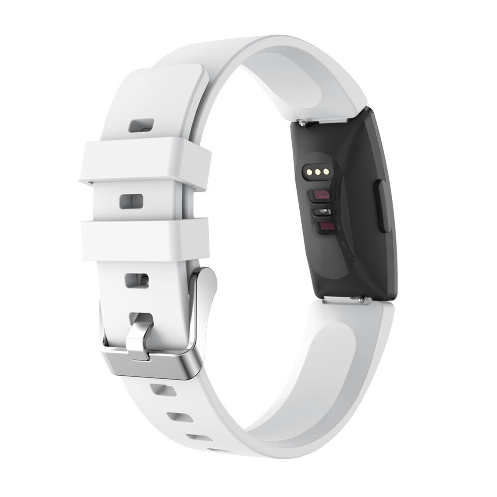 for Fitbit Inspire HR silicone strap for Fitbit Inspire HR sport unisex frontier/classic wrist bands strap accessory: white / S