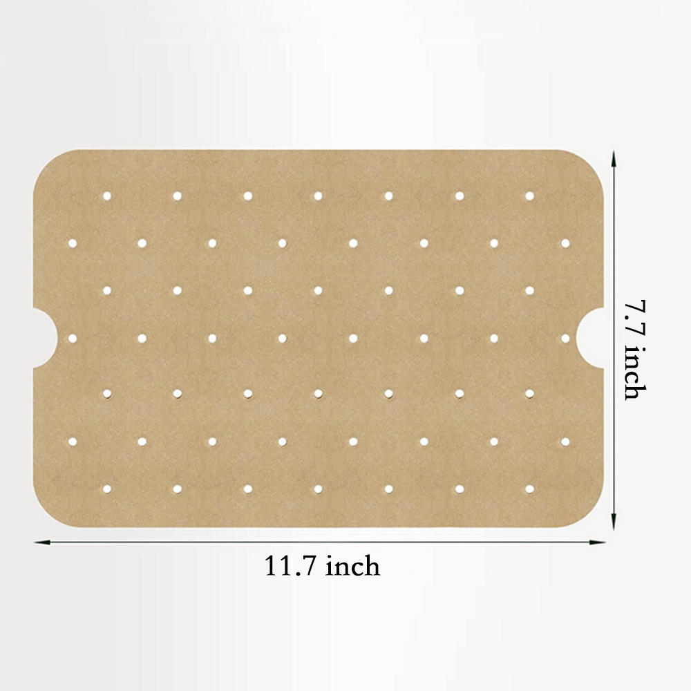 50 pz friggitrice ad aria carta usa e getta pergamena pasta di legno piroscafo carta da forno per friggitrice ad aria accessori per friggitrice ad aria: stile C2