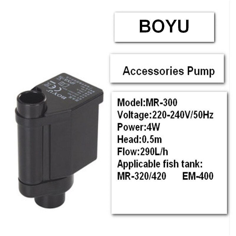 Aquarium original submersible pump water pump MR-500/300 for BOYU MR-410 fish tank ulter silent