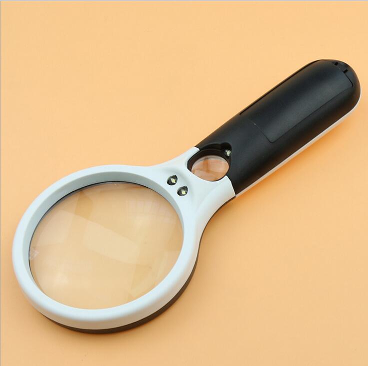 3 LED Light 45X Magnifying Glass Lens Handheld Mini Pocket Microscope Reading Jewelry Loupe Top Handheld Magnifiers