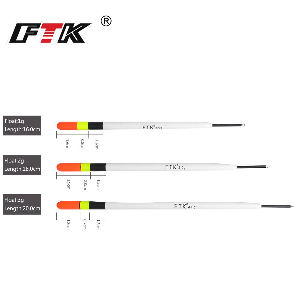 FTK 5pcs/pack Barguzinsky Fir Float 1g,2g,3g Length 16cm-20cm Fishing Float Vertical Buoy Float Fishing Tackle For Carp Fishing