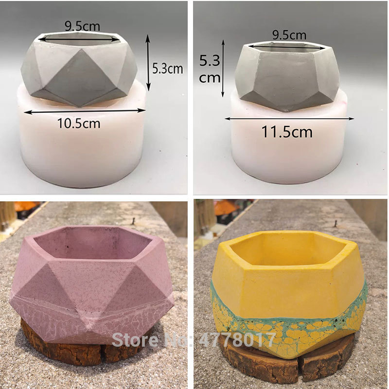 Diamond beton siliconen mallen Vele vormen Uil mallen voor cement cactus pot ambachten klei gips mold siliconen vormen