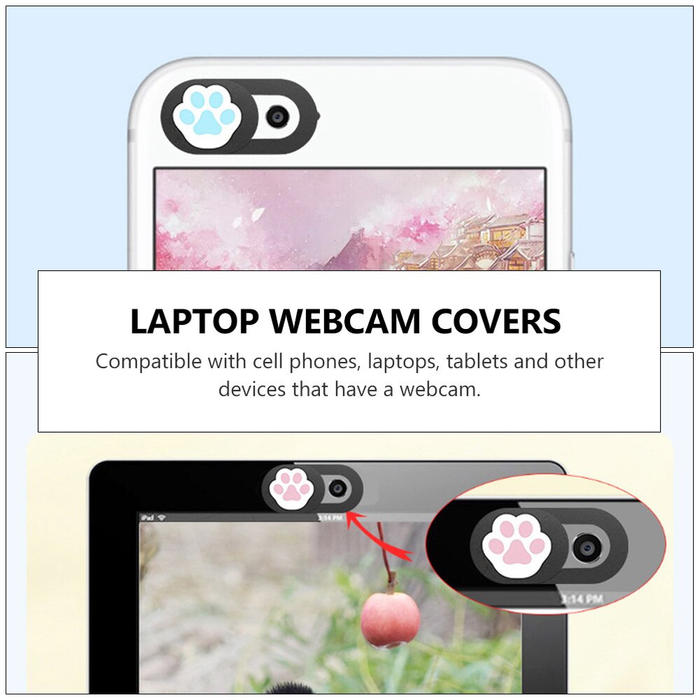 6Stck Webcam Abdeckungen Laptop Tablette Kamera Abdeckungen Katze Klaue aufbringen Privatsphäbetreffend Abdeckungen