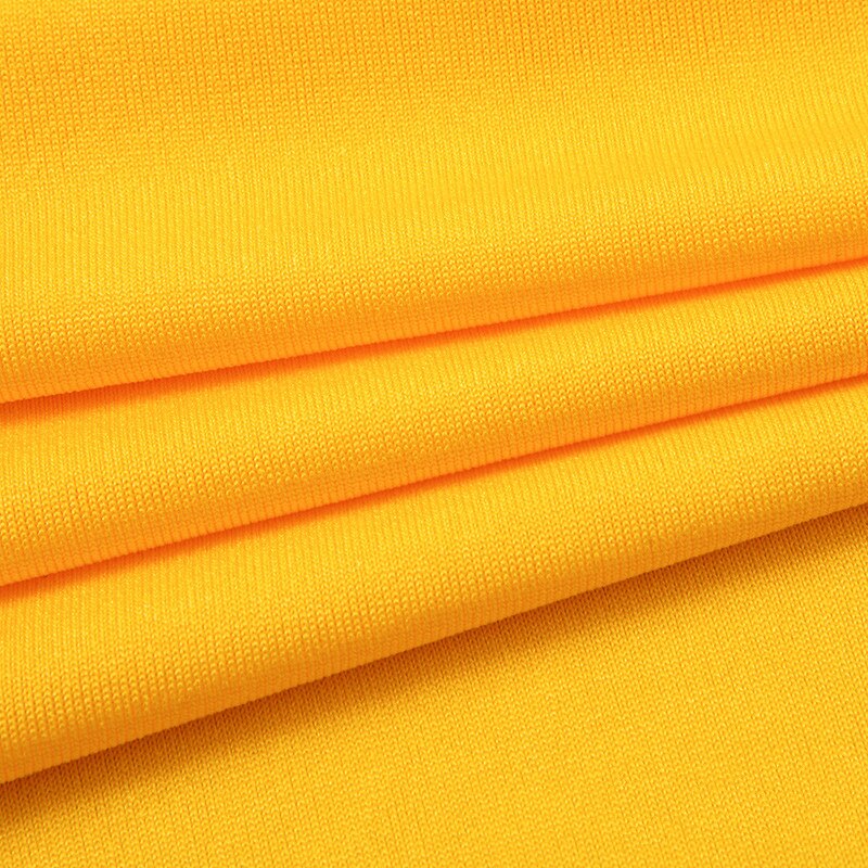 Hohe-festigkeit Gestrickte vier-seitige strecken Milch Seide Spandex Stoff Leistung tanzen Kleidung Sofa Stuhl Abdeckung Einfarbig stoff: hell Gelb
