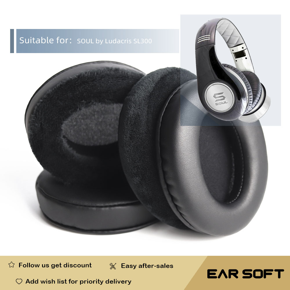 Earsoft Replacement Ear Pads Cushions for SOUL by Ludacris SL300 Headphones Earphones Earmuff Case Sleeve Accessories