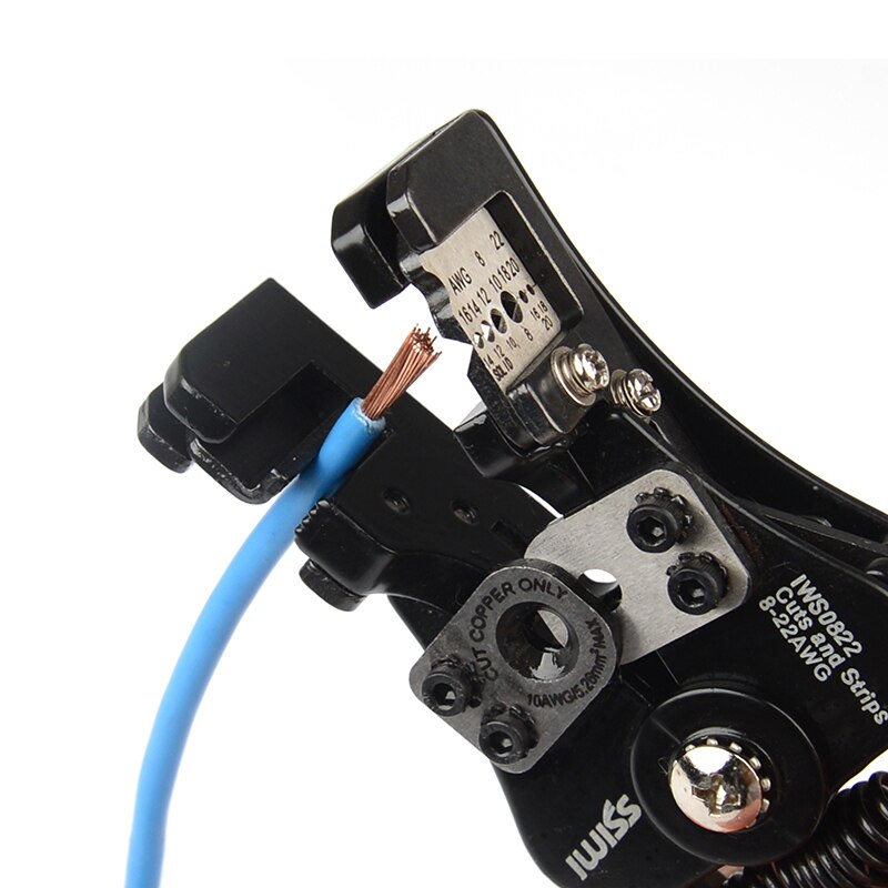 Automatisk afisoleringstang trådafisoler multifunktion elektriker trådafskærer 0.35-8.2 mm² multifunktionel trådkabel stripper