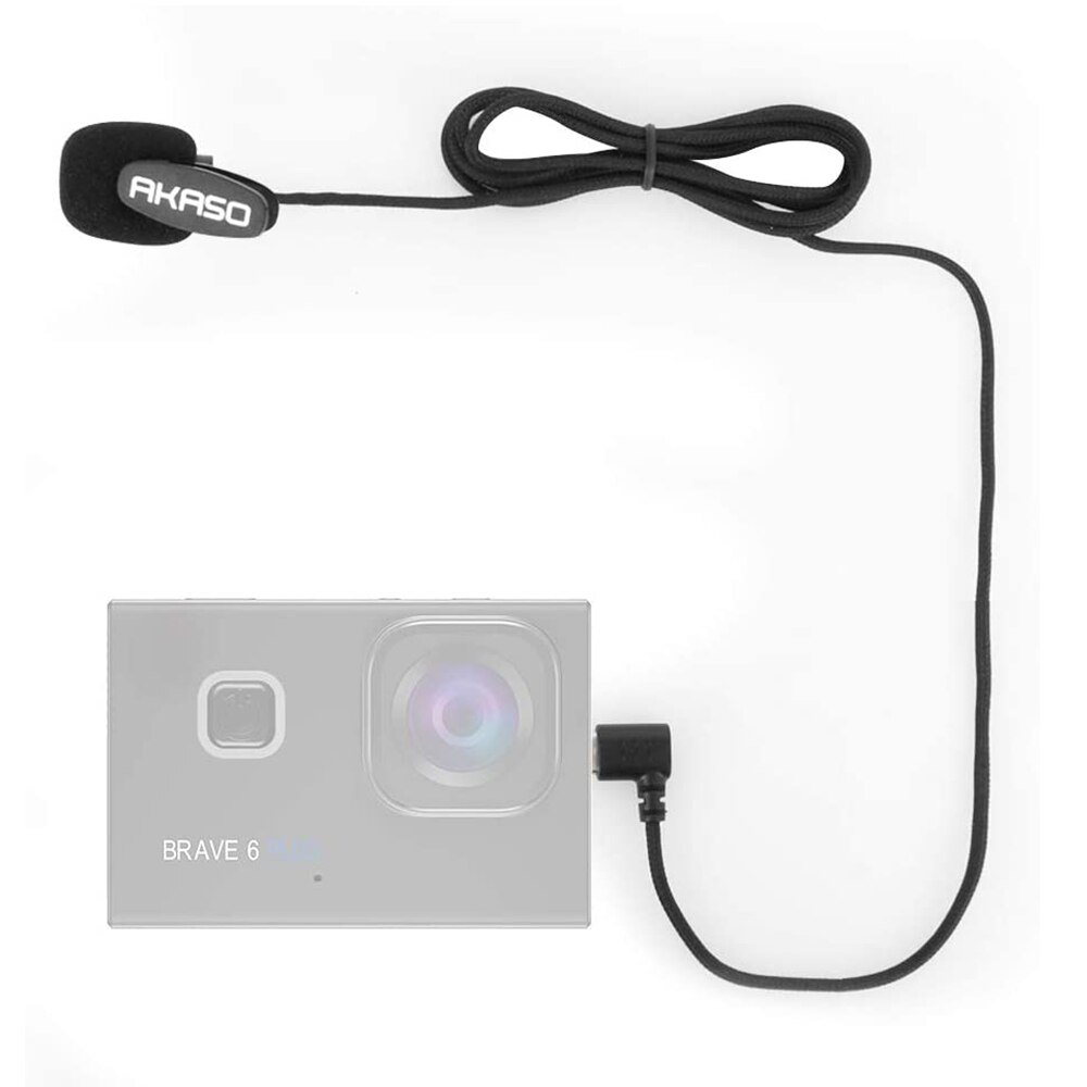 AKASO Brave 6 Plus-micrófono externo para Cámara de Acción, solo para AKASO Brave 6 Plus