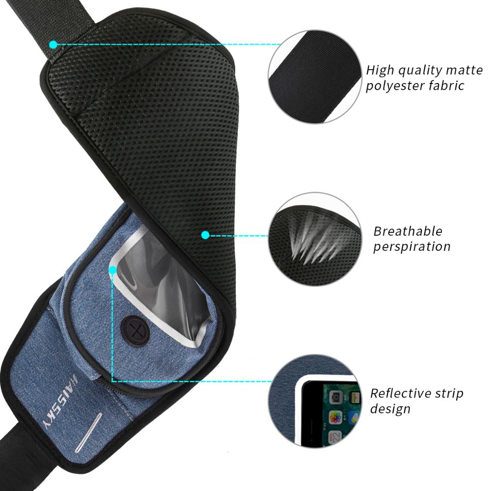 Haissky 145 marsupio da corsa marsupio sportivo marsupio per cellulare palestra fitness borse donna uomo sentiero