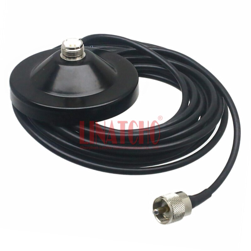 3 metros 3D cable PL259 conector UHF SO239 zócalo diámetro 9cm antena coche base soportes magnéticos