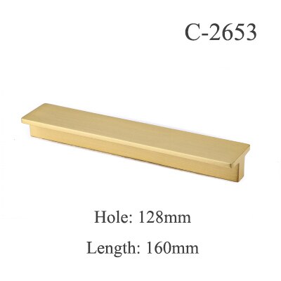 Gold Cabinet Long Handles and Knobs Solid Brass Kitchen Cupboard Pulls Drawer Knobs Bedroom Door Handle Heavy Furniture Hardware: C-2653-128