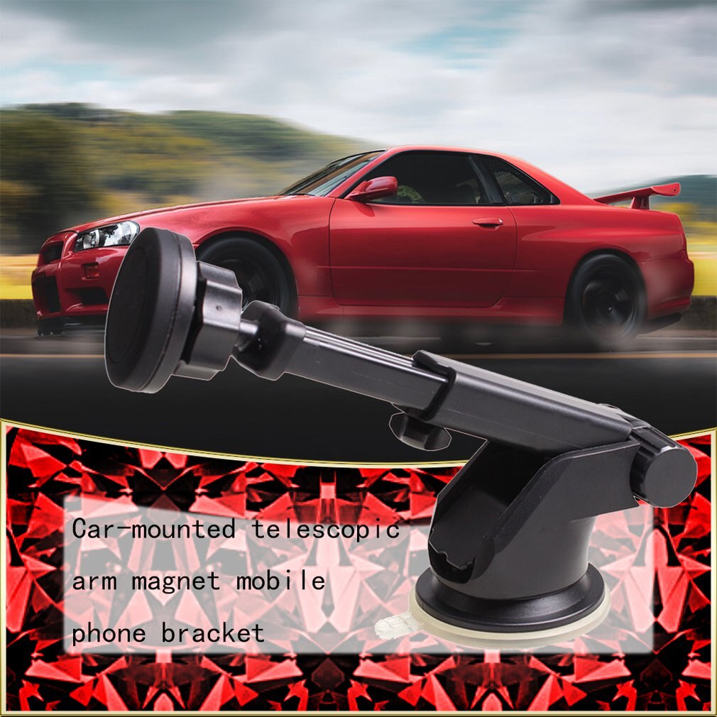 Car Telescopic Arm Magnet Phone Holder Universal Car Phone Holder For Phone In Car Air Vent Mount Stand No Magnetic