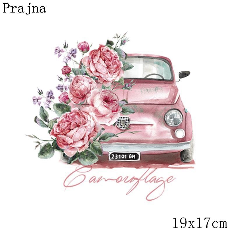 Prajna thermische strijkijzer warmteoverdracht sticker hart bloem warmteoverdracht vinyl patch strijkapplicatie patches voor kleding t-shirt: Saai