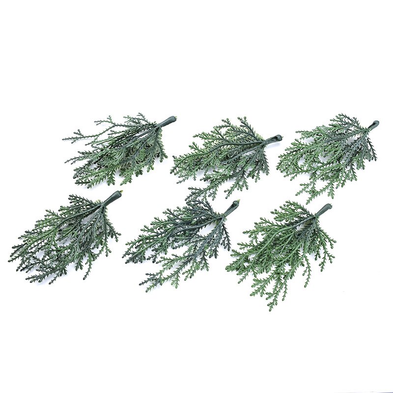 10 stk mini juletre hobbymaterialer kunstige planter hjemdekorasjon tilbehør scrapbooking blomst dekorativ blomsterpotte