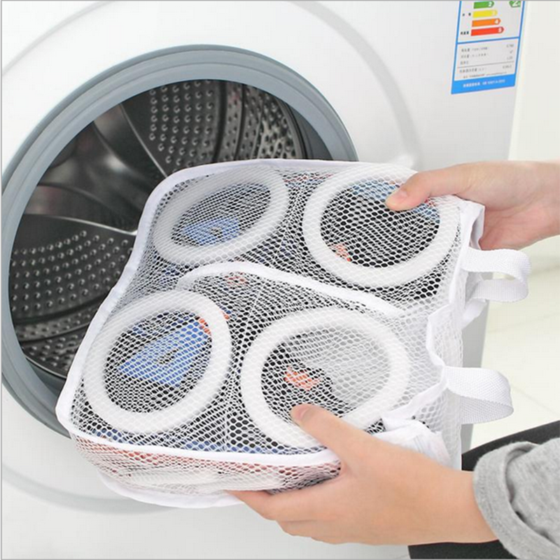 Duurzaam polyester waszak net airbag tas wasmachine reiniger waszak hoes schoenen ophangzak thuis organizer