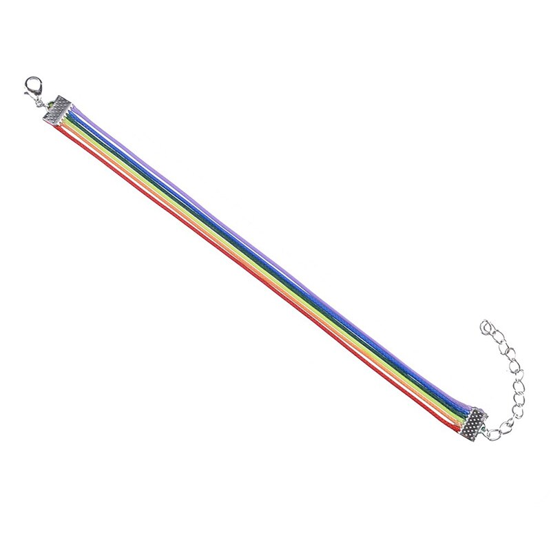 Rainbow Polsband Armband Veelzijdige Gay Pride Liefde Touw String Strand Vriendschap Paar Armband Vrouwen Mannen Accessoires: 01