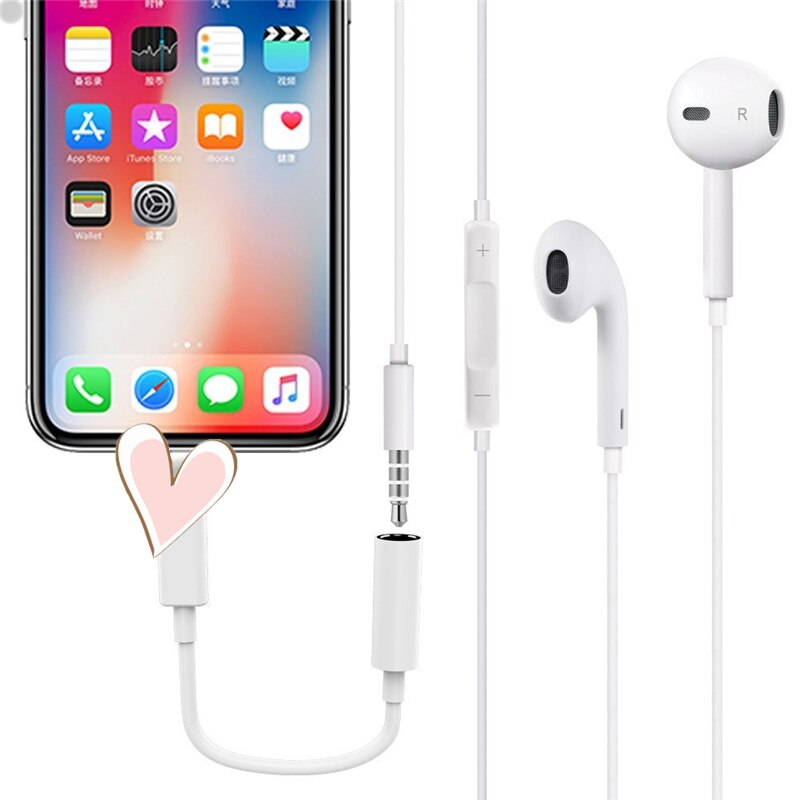 3.5mm AUX Adapter for iPhone 7 8 Plus Earphone Accessories for Apple iPhone X XS XR Headphone