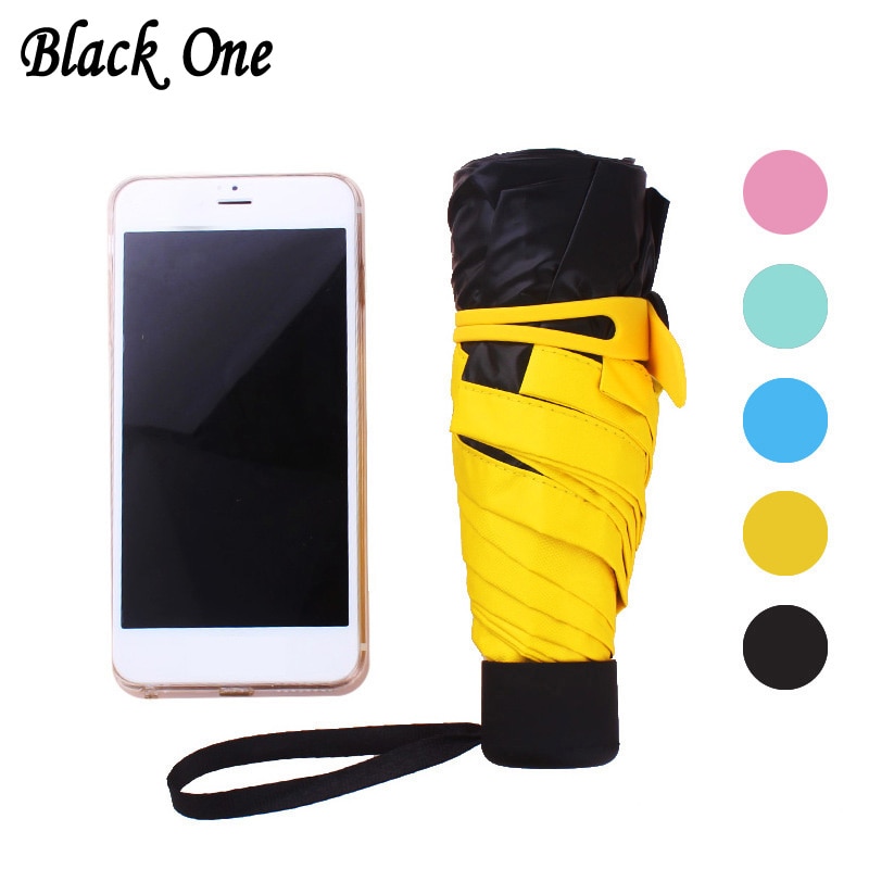Mini Umbrella Folding Parasol Sunny Anti UV Small Pocket Umbrellas Rain Women Year Paraguas Mujer Sombrilla Ombrello