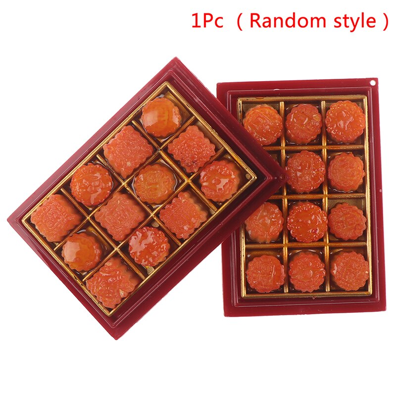 1Set 1/6 Scale Mini Moon Cake Chocolate Model Play Kitchen Food Toy Dollhouse Miniature for Doll House Accessories: A