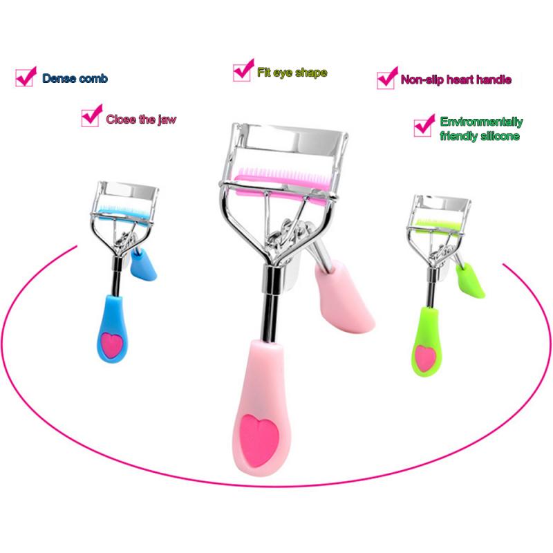 1PC For Lady Tweezers Cosmetic False Eyelash Eyelash Curler With Comb Tweezers Curling Eyelash Clip Eye Beauty Tool