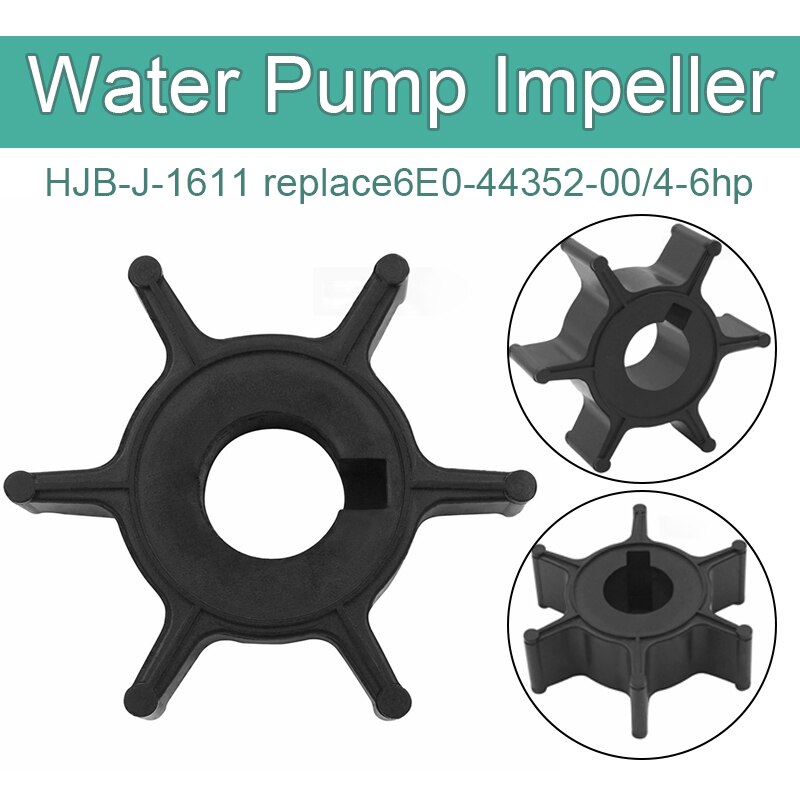 Waterpomp rubberen waaier hjb-j -1611 vervangen 6 e 0-44352-00/4-6hp buitenboordmotor 6 bladen bootonderdelen en accessoires