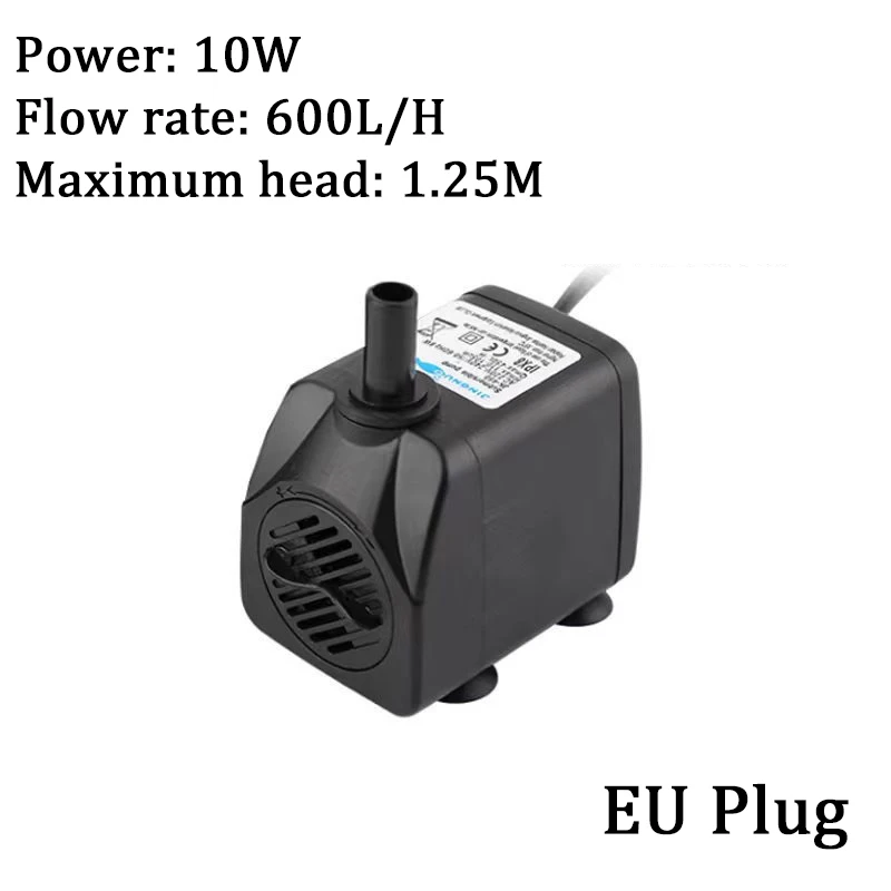 Bomba de água ultra silenciosa, mini ac220v, motor sem escova, submersível, adaptador de bomba de água para aquário, fonte de lago para jardim de tanque de peixes: 3V