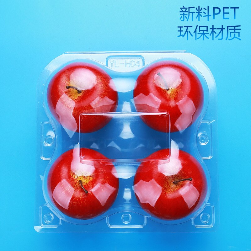 Fruit Container Transparent Plastic Box Large Size Apple Box Pomegranate Box Orange Box Three Four 6 Pieces-