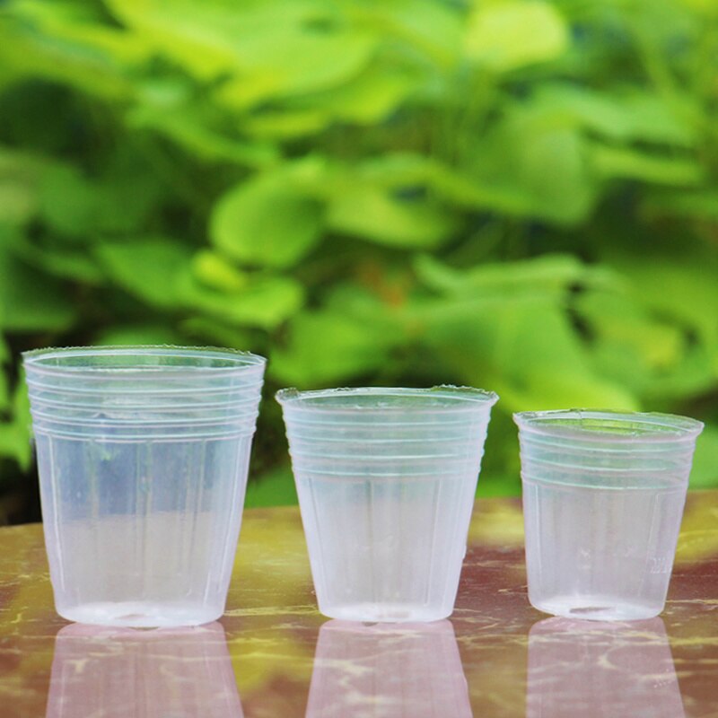 10Stck Transparenz Kindergarten Töpfe Wachsen Pflanzen Ernährung Tasse Orchidee Ausbreitung Container Sämling Anhebung Taschen Garten Liefert
