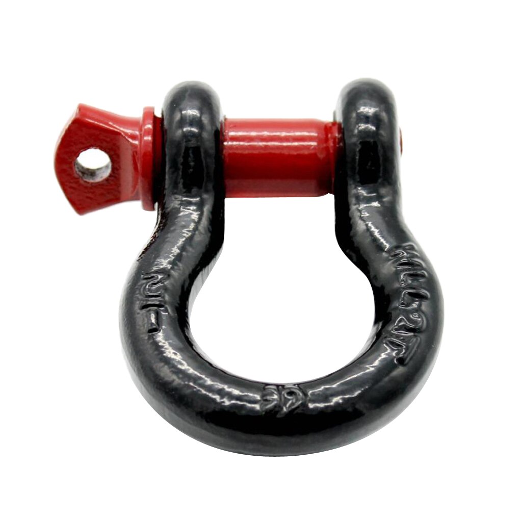 Crochet pour remorque de remorquage | 2 tonnes universel pour voiture, crochet à anneaux D manille pour nœud, rouge noir