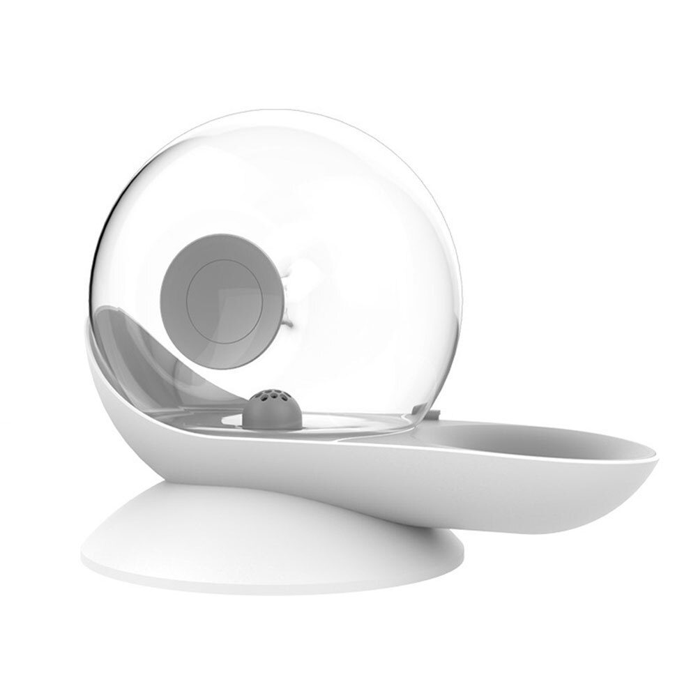 2.8L escargot en forme de bol pour animaux de compagnie chat chien automatique distributeur d'eau potable fontaine bol mangeoire automatique: Grey