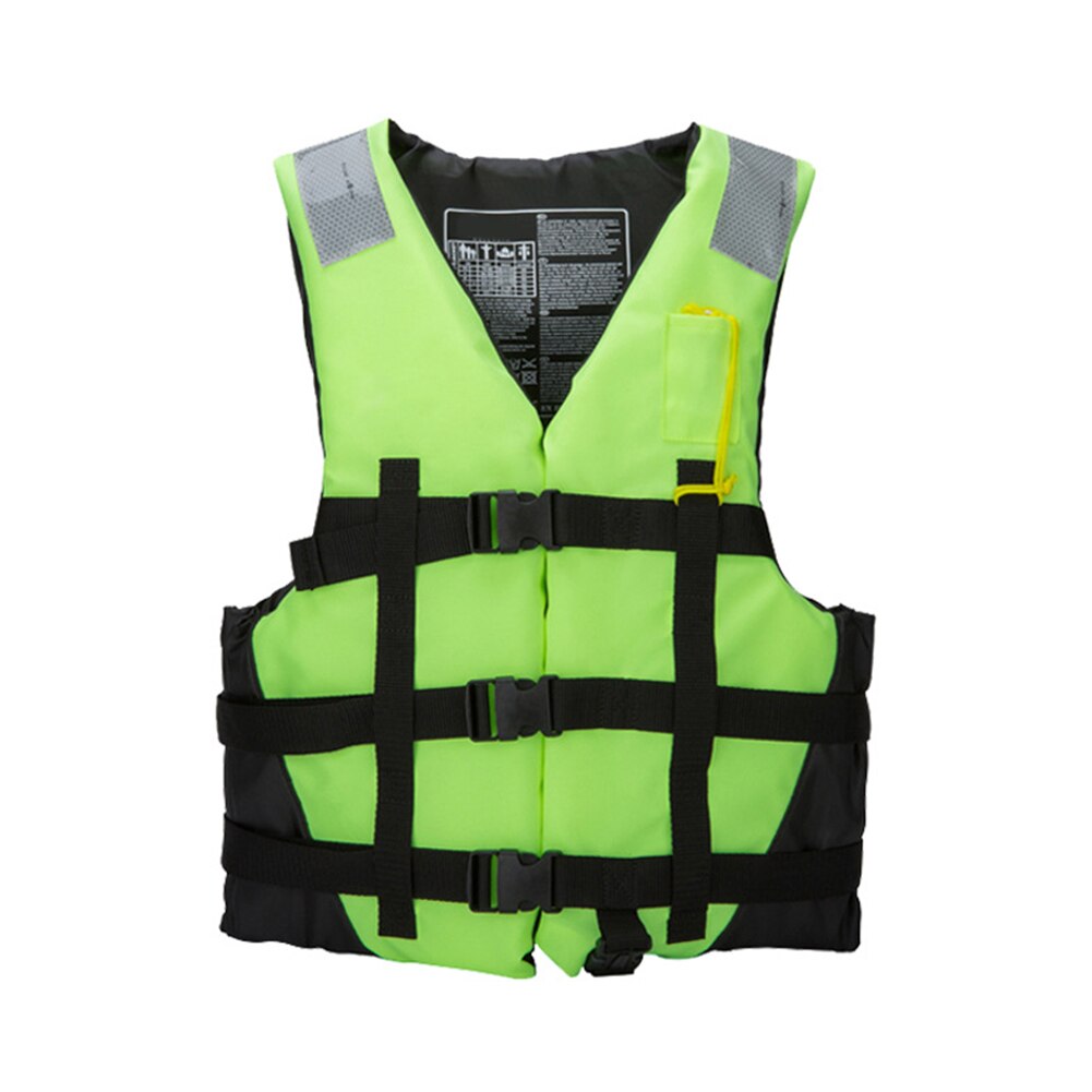 Adult Life Vest with Whistle Swimming Boat Drifting Water Sport Life EPE Jacket (Orange, Blue, Green): Green / S