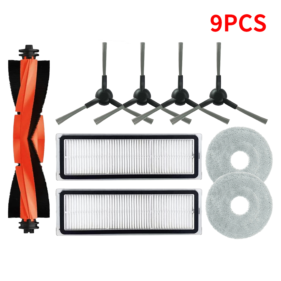 Para xiaomi robô vácuo s20 +/s10 plus/b108gl/b105 peças acessórios escova lateral principal filtro hepa mop pano substituição: Verde exército