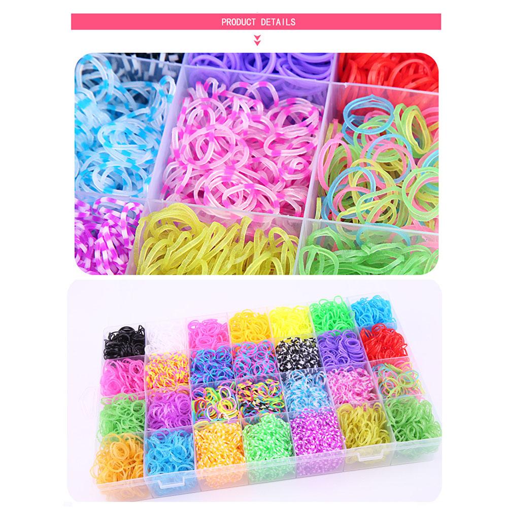 DIY Hand Made Rubber Bands Twist Loom Set Rubber Loom Bands Kits Friendship Bracelet Maker Making Kit for Kids In Stock