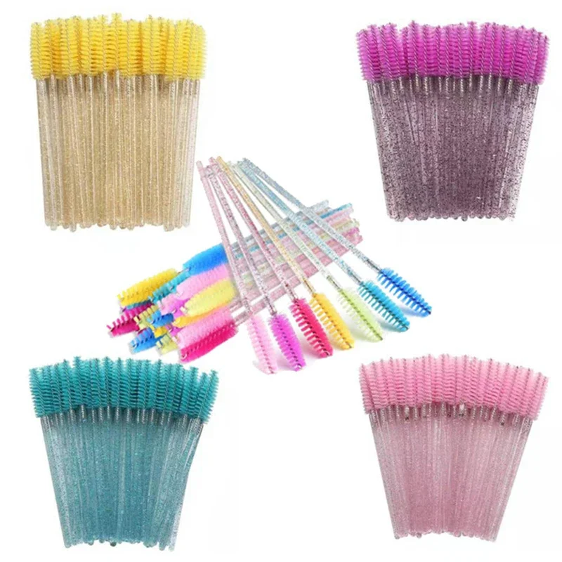 100PCS Mascara Spoolies Disposable Eyelash & Eyebrow Brushes for Salon, Extension & Makeup eyelash extension supplies