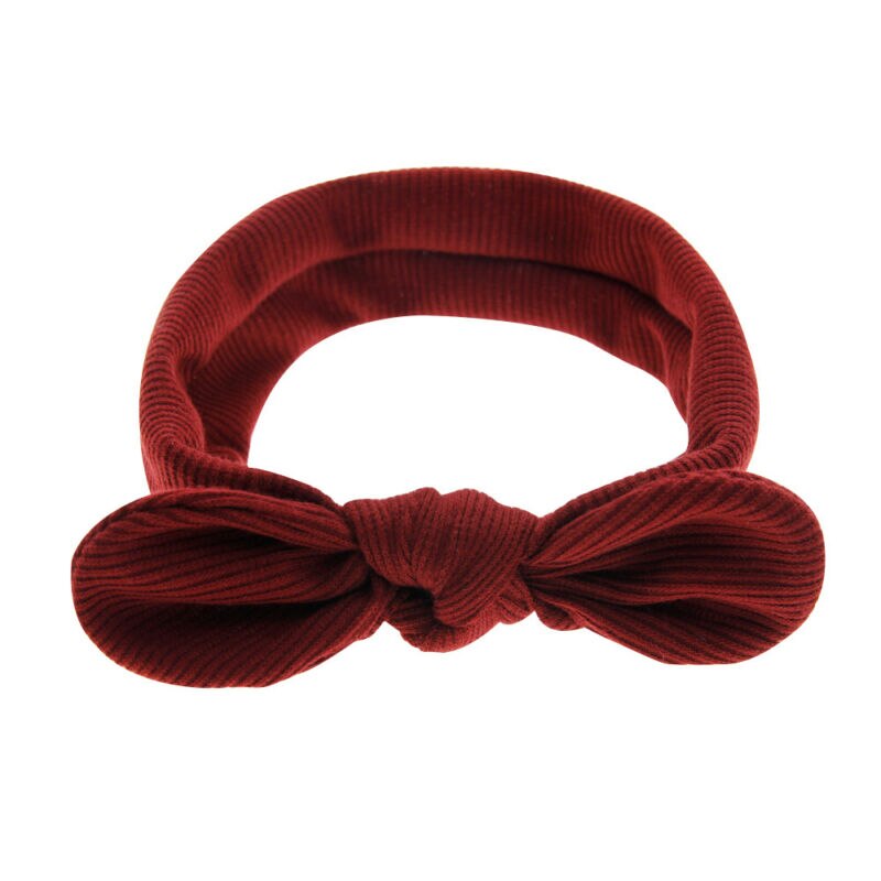 Baby Zubehör Headwear Niedlichen Baby Jungen Mädchen freundlicher Kleinkind Solide Rippen Hairband Stirnband strecken Turban Kaninchen Kopf wickeln