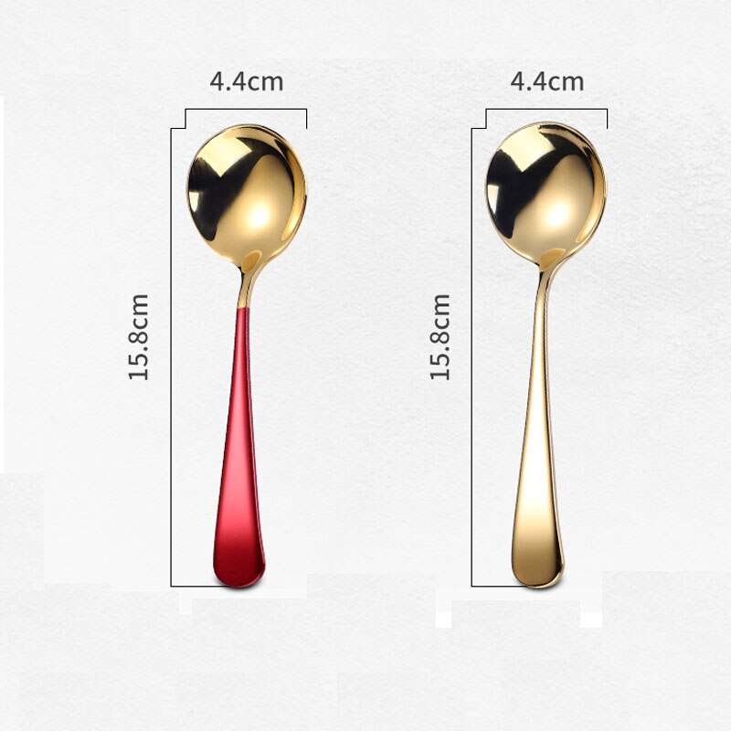 1Stck Edelstahl Löffel Nachtisch Kaffee Runde Löffel Tee Rühren Lange Griff Küche Abendessen Löffel Serviert Geschirr Teelöffel