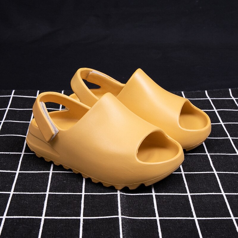 Baby Kleinkind Kinder Erwachsene Slip-On Sandalen Jungen Mädchen Schaum Strand Sommer Sliders Knochen ResinChildren Leichte Wasser Schuhe: yellow / 19CM(17.5-18cmfoot