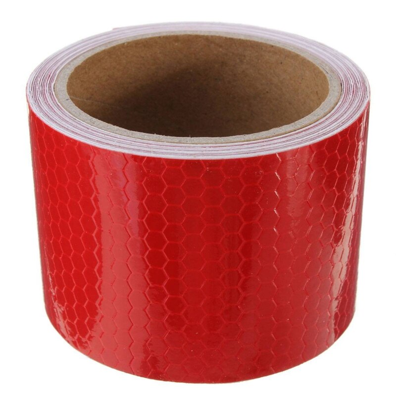 -5cm x 3m ruban d'avertissement ruban réflecteur ruban de sécurité, rouge