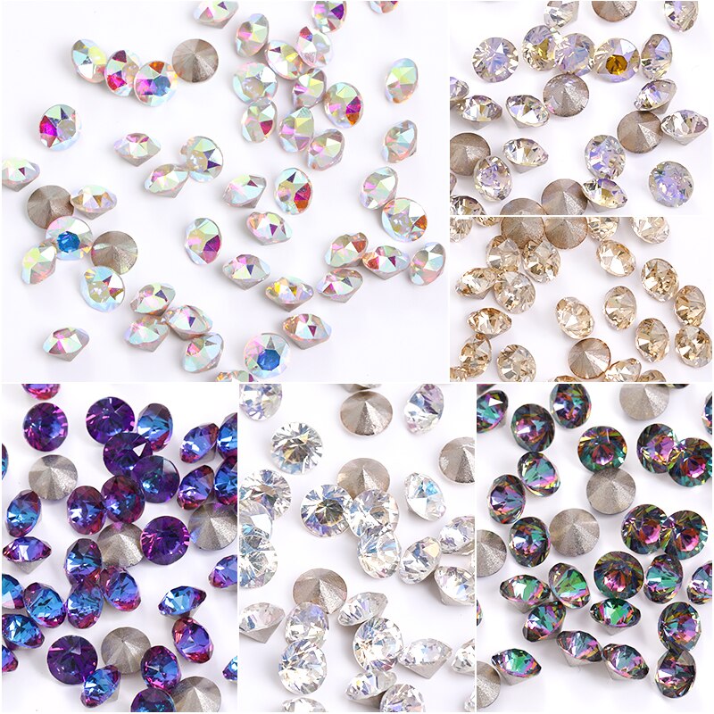 5Mm 50Pccs/Pack Jewerly Edelsteen 32 Snijden Gezichten Diamanten Ring Earring Crystal Xirius Steen K9 Kristallen Nail decoraties