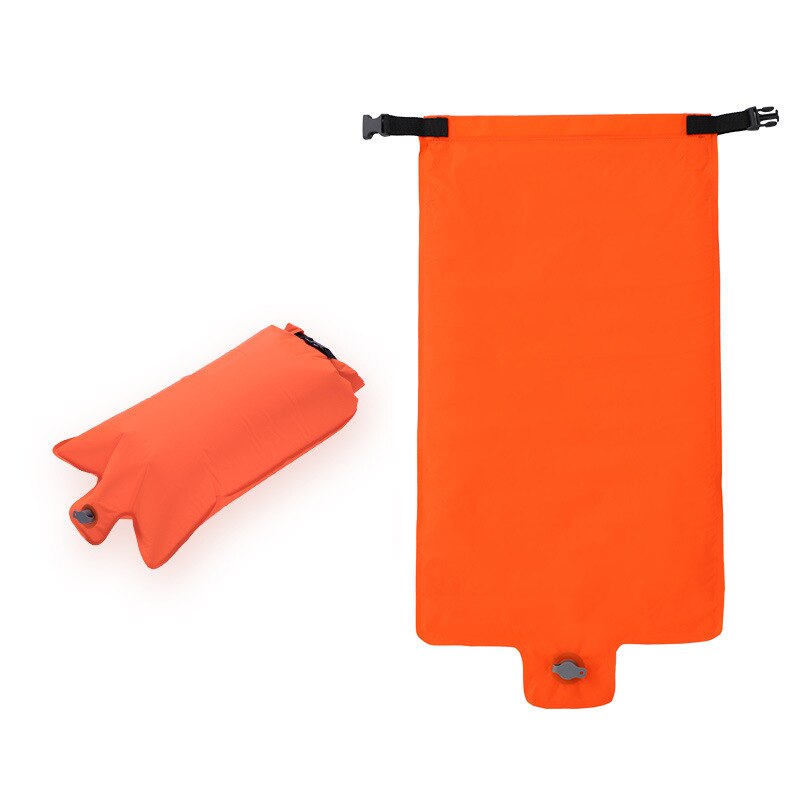 Outdoor Portable Inflatable Bags Inflatable Bag To Inflate The Air Bed Manual Push TPU Inflatable Bag Multifunctional Water Bags: Orange