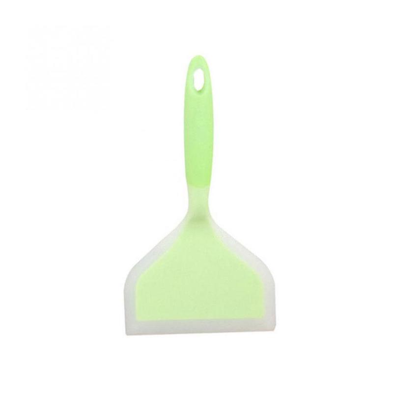 Stora miljövänliga non-stick silikonlyftare spatlar mat matlagning spade skrapa vändare köksutrustning ägg kött pizza  j8 k 1: Ljusgrön