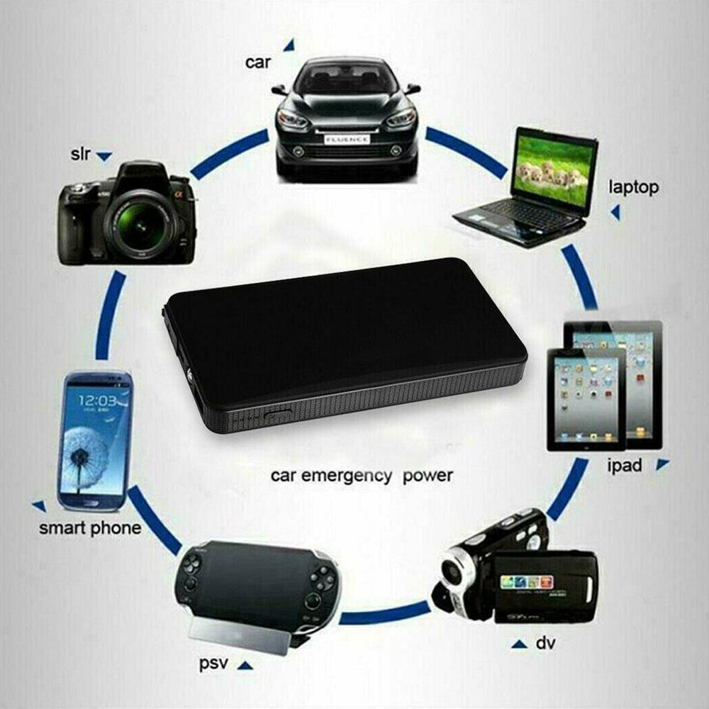 Portable Mini Slim 20000mAh Car Jump Starter Power Starter Car Engine Bank Charger Battery Charger 12V Booster Battery O9V6