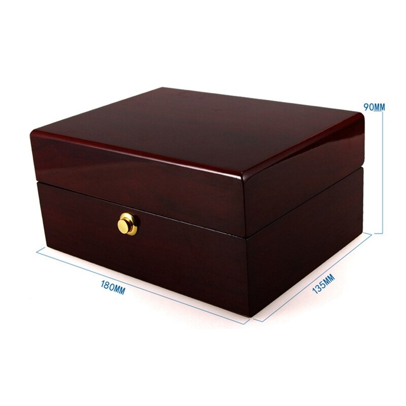 Wood Paint Smooth Single Watch Box With White Pu Leather Cushion High-Grade Packaging Box Jewelry Storage